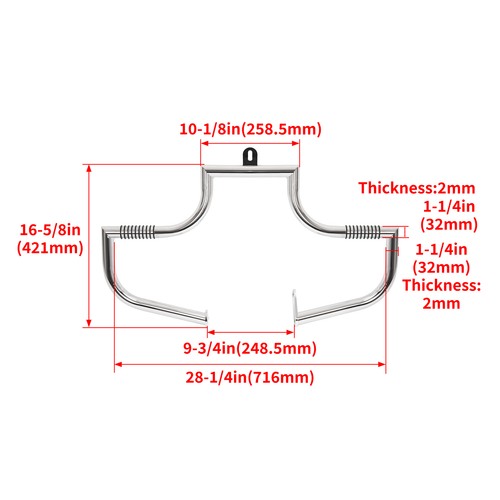 Solid Spare Highway Bars Engine Guard Crash For Harley Heritage Softail Fatboy 86-99