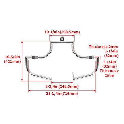 Solid Spare Highway Bars Engine Guard Crash For Harley Heritage Softail Fatboy 86-99