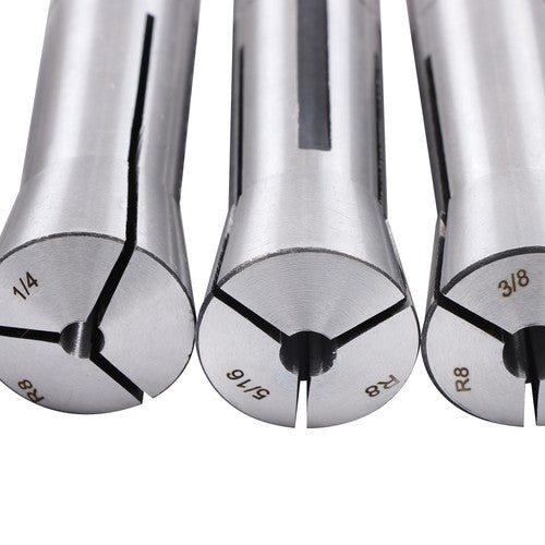 Solid Spare 12 Piece R8 Collet Set Fractional 1/8" To 7/8" High Precision For Bridgeport