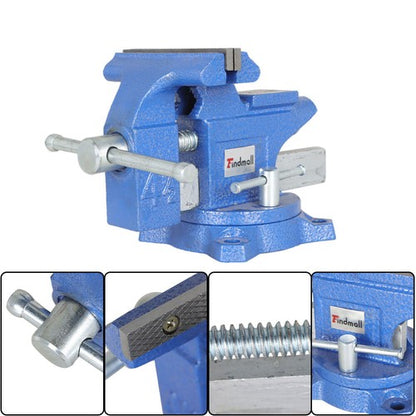 Solid Spare 4-1/2" Multi-purpose Rotating Bench Vise Swival 240 Degree Heavy Duty