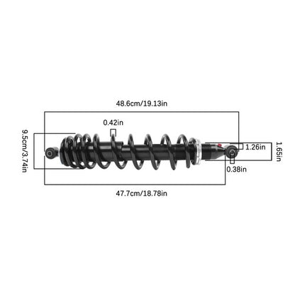 Solid Spare 2016-2018 For Yamaha Wolverine 700 Monotube Front Shocks Absorber