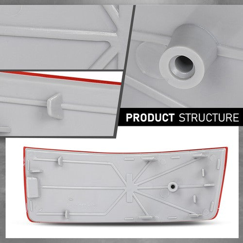Solid Spare Rear Bumper Reflector Light Fit For 10-12 Mercedes Benz GLK250 GLK350 Left+Right