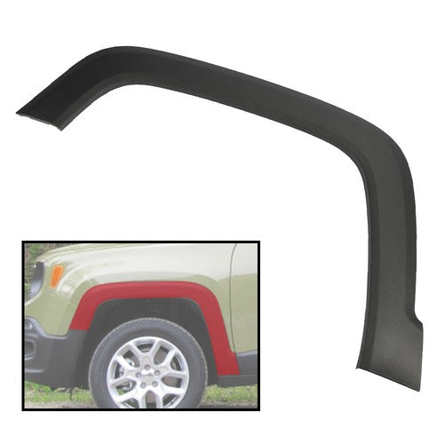 Solid Spare Fit For 2015-2023 Jeep Renegade Front Left Wheel Molding Fender Flare Textured