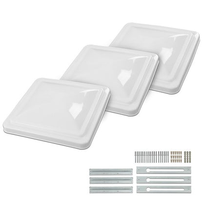 Solid Spare 3 Pack 14"X14" RV Replacement Roof Vent Cover White Camper (Trailer) Vent Cover