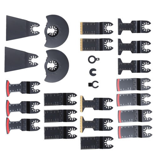Solid Spare 25PCS Titanium Oscillating Tool Blade, Professional Bi-Metal Multitool Blades Ki