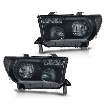 Solid Spare Fit For 2007-2013 Toyota Tundra 2008-2017 Sequoia Headlights Left+Right Smoke