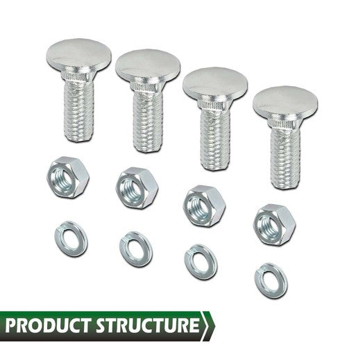 Solid Spare Front Rear Bumper Bolts Fit For Ford 7/16-14x1-1/4" Capped Round Head New
