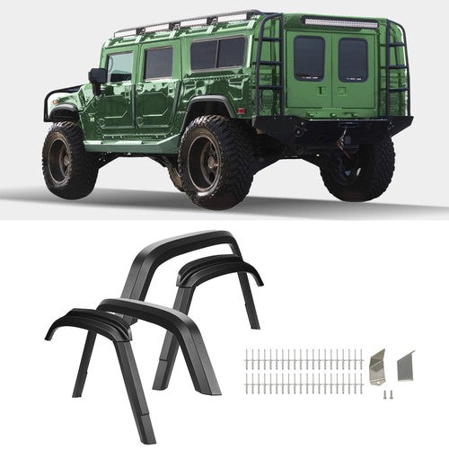 Solid Spare 8Pcs Fender Flares overfender W/ hardware For Hummer H1 /Humvee /HMMWV