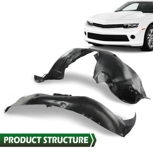Solid Spare Fit For 14-15 Chevrolet Camaro Front Left+Right Fender Liner Splash Shield