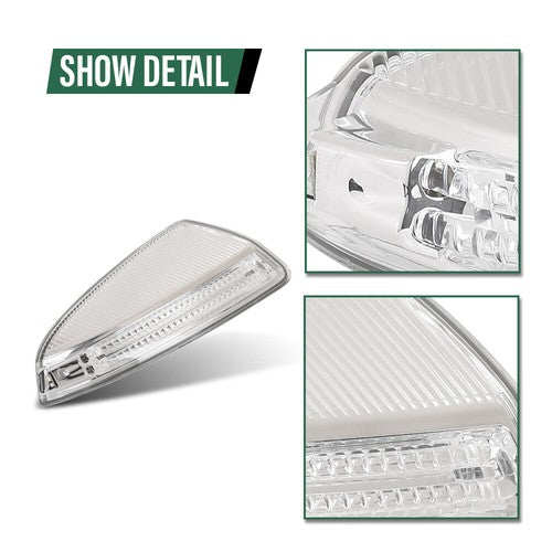 Solid Spare Door Mirror Turn Signal Light RH Fit For 08-14 Mercedes Benz C250 C300 C350 C63