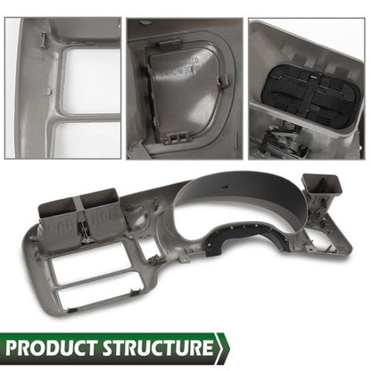 Solid Spare Fit For 98-05 Chevy S10 Blazer Jimmy Sonoma Double Din Dash Radio Cluster Bezel