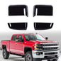 Solid Spare Fits For Chevy Silverado GMC Sierra 2014-2019 Gloss Black Tow Mirror Cap Cover