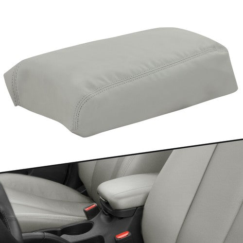 Solid Spare Fit For 2015-2019 Hyundai Sonata Light Gray Center Armrest Console Lid Cover