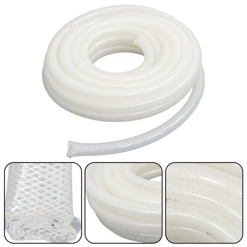 Solid Spare 1" ID × 1-19/64" OD 50ft Clear Braided Hose High Pressure Flexible Reinforce PVC