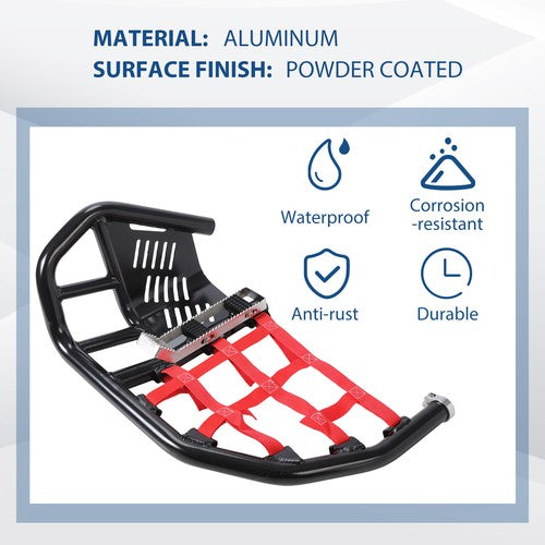 Solid Spare Nerf Bars Heel Guards Side Steps For Honda TRX450R 450ER Red Nets Black Nerfs