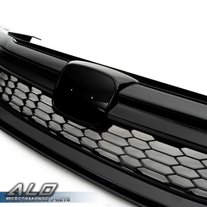 Solid Spare Front Bumper Upper Hood Grill Fit For 16-17 Honda Accord Sedan Sport Style