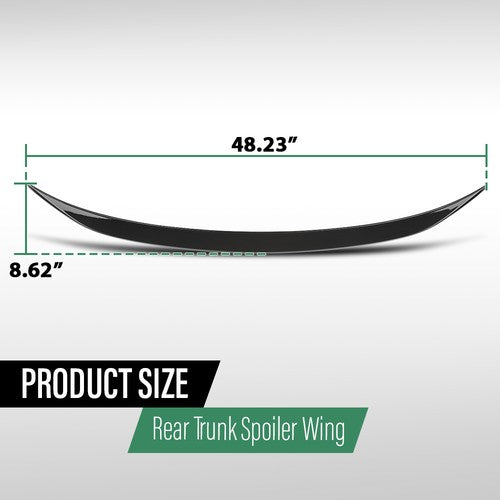 Solid Spare Fit For 19-24 BMW 3-Series G20 M3 G80 MP-Style Rear Trunk Spoiler Gloss Black