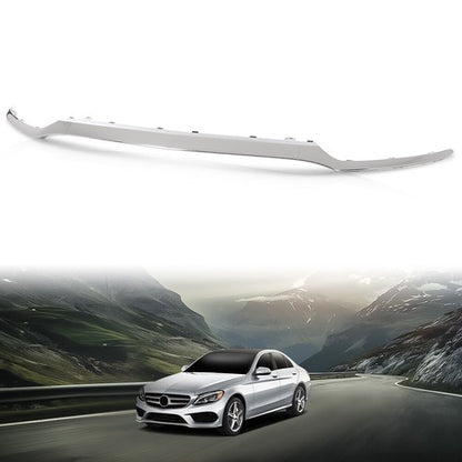 Solid Spare 3PCS For Mercedes Benz W205 2015-2018 Chrome Front Bumper Lower Lip Molding Trim