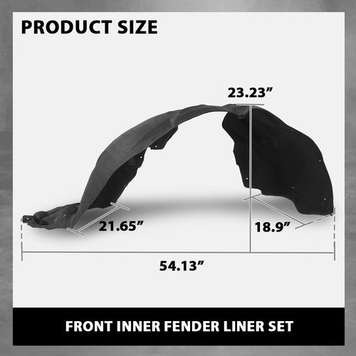 Solid Spare Front Fender Liner Splash Shield Left+Right Side Fit For 2017-2025 Cadillac XT5