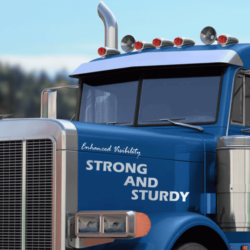 Solid Spare Universal Red W/ Clear Lens [19 LED] Watermelon Marker Turn Signal Light