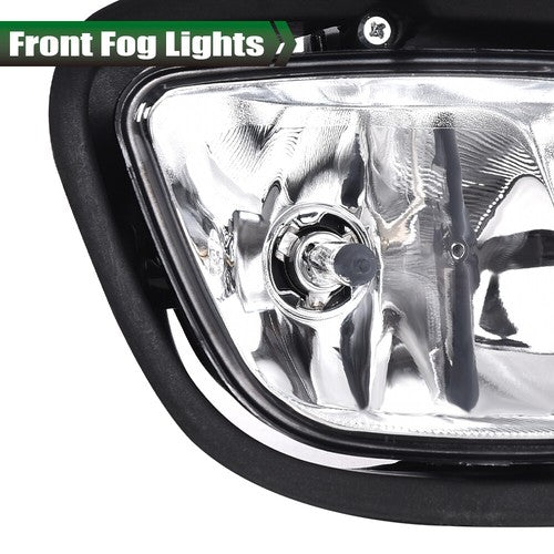 Solid Spare Bumper Fog Lights Driving Lamps W/ Bulbs Fit For 2008-2017 Freightliner Cascadia