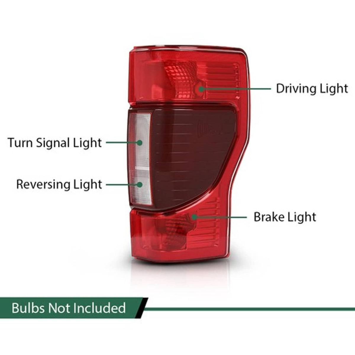 Solid Spare Tail Light Brake Lamp w/Blind Spot Fit For 20-22 Ford F250 F350 Super Duty Right