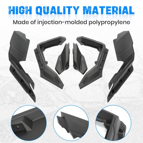 Solid Spare Extended Fender Flares Kit For Can Am Maverick X3/MAX Turbo R RR 2017-2025 2019