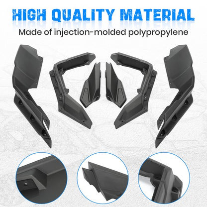 Solid Spare Extended Fender Flares Kit For Can Am Maverick X3/MAX Turbo R RR 2017-2025 2019
