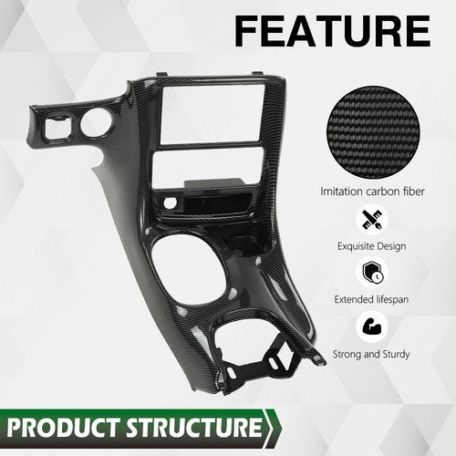 Solid Spare Fit For 1997-2004 Corvette C5 Double Din Radio Dash Installation Kit Carbon Look