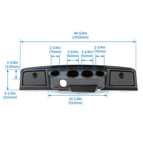 Solid Spare For Yamaha G14,G16,G19,G22 1995-2007 Golf Cart Carbon Fiber Color Dash Board Kit
