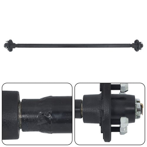 Solid Spare 4 lug-4' 57' Hub Face Trailer Axle w/ U-Bolt Kit 2000lbs For trailers RVs trucks