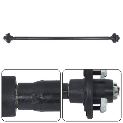 Solid Spare 4 lug-4' 57' Hub Face Trailer Axle w/ U-Bolt Kit 2000lbs For trailers RVs trucks
