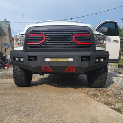 Solid Spare Front & Rear Bumper For Dodge Ram 2500 3500 2010-18 w/ LED lights Powder-Coated