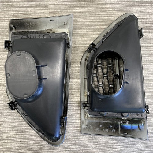 Solid Spare For 2010-2013 LAND ROVER RANGE SPORT FRONT HOOD BLACK GRILLE W/ SIDE FENDER VENT