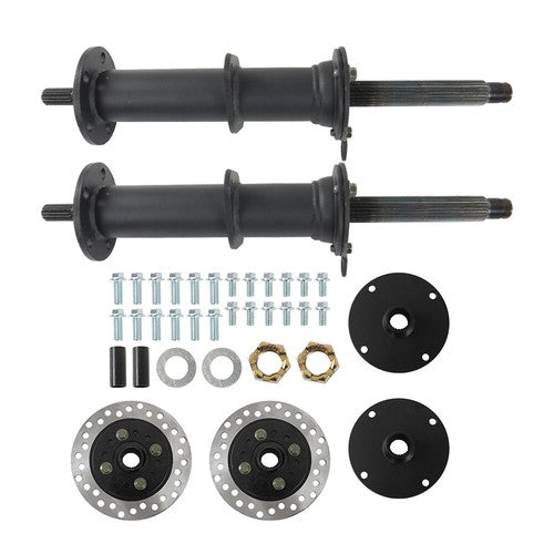 Solid Spare 40 Inch Rear Axle Kit with 4 Stud Hub Fit For 7 Inch and 8 Inch wheels