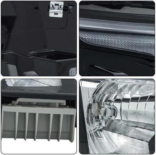 Solid Spare Factory Halogen Black Headlight For Nissan Frontier 2022-2023 Right Side Clear