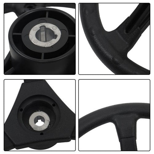 Solid Spare 15 FT Boat Rotary Steering System Outboard Kit Marine W/ 12.4" Wheel SS13715 New
