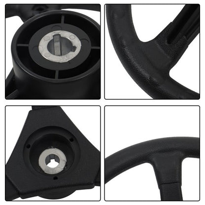 Solid Spare 15 FT Boat Rotary Steering System Outboard Kit Marine W/ 12.4" Wheel SS13715 New