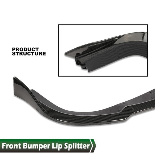 Solid Spare Fit For 06-07 Subaru Impreza WRX STI Front Carbon Look Bumper Lip Splitter