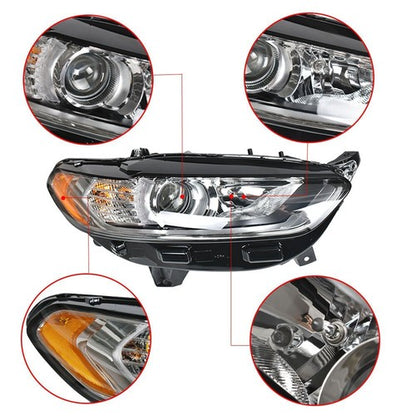 Solid Spare Fit For Ford Fusion 2013-2016 Halogen Headlight Headlamp Assembly Right Side RH