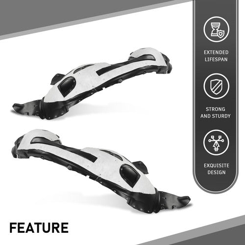 Solid Spare Front Fender Liner Splash Shield Left+Right Fit For 2016-2019 Ford Explorer