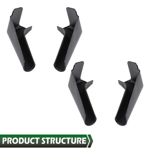 Solid Spare 4pcs RV Camper Rain Gutter Spout Extensions Long Version Left and Right Black