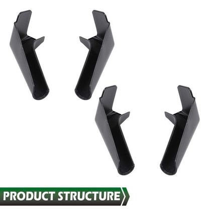 Solid Spare 4pcs RV Camper Rain Gutter Spout Extensions Long Version Left and Right Black
