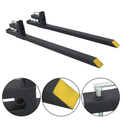 Solid Spare 60" Clamp on Pallet Forks 2000lbs for Loader Bucket Skidsteer Tractor