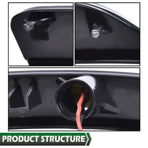 Solid Spare Smoke Lens LED Front Side Marker Lights Fit For 15-17 Chrysler 200 Left+Right