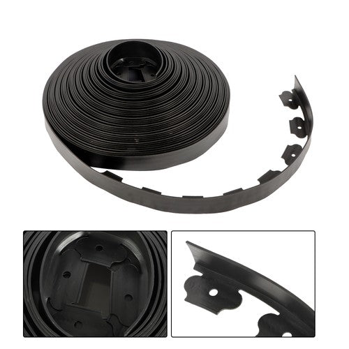 Solid Spare 80ft Landscape Edging with 100 Spikes Garden Edging for Lawn 2 Inch Tall