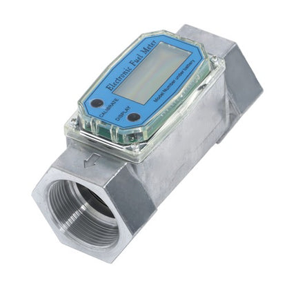 Solid Spare 1.5inch 10.5-74 GPM Digital Turbine Flow Meter For Liquid Flow Meter