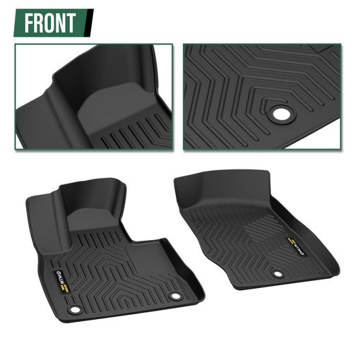 Solid Spare 3D Molded Floor Mats Fit For 2020-2024 Ford Explorer All Weather TPE Car Liners