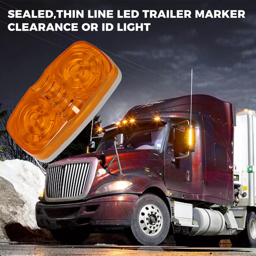 Solid Spare 10X Trailer Amber Marker LED Light Double Bullseye 10 Diodes Clearance Light