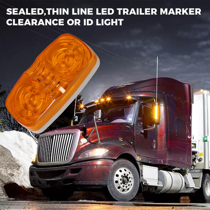 Solid Spare 10X Trailer Amber Marker LED Light Double Bullseye 10 Diodes Clearance Light